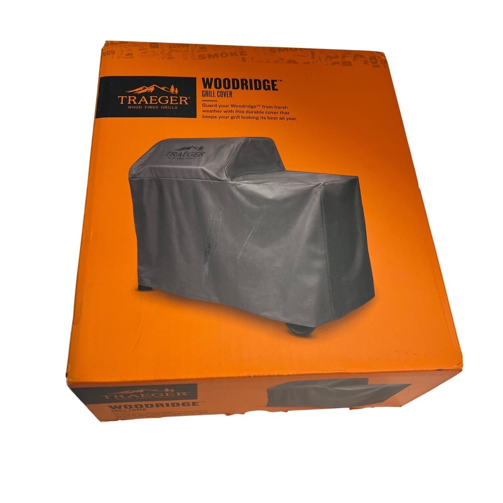 Traeger Woodridge Grill Cover Unisex Grey All-Weather Polyester BAC759 NEW A54